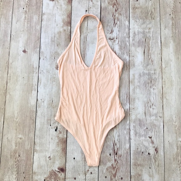 Tops Peach Halter Sexy Bodysuit Tank Top Summer Spring Poshmark
